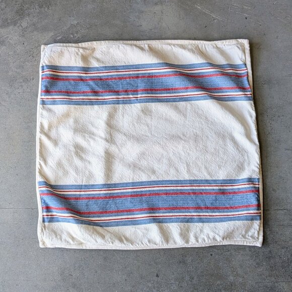 Lauren Ralph Lauren Red White Blue Striped Oversized Square Pillow Cover Sham - Picture 1 of 6